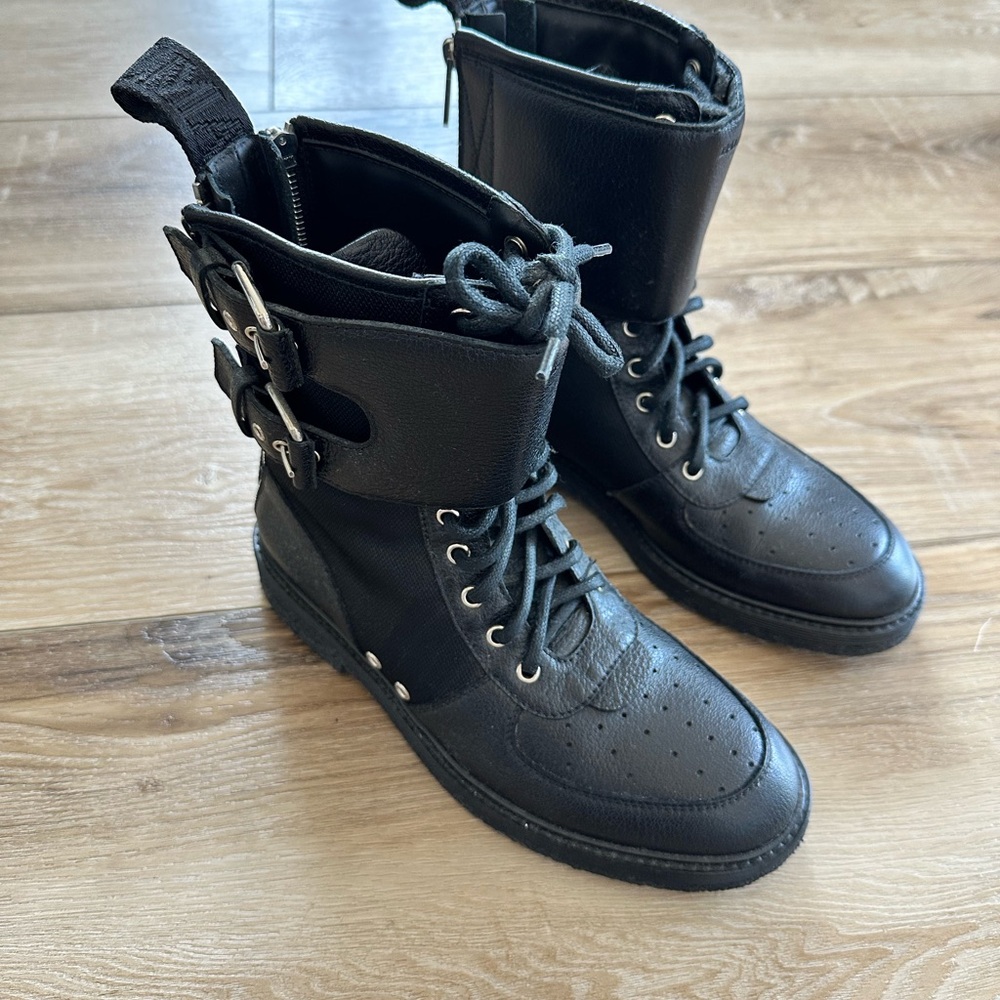 Balmain Men’s Black Military Boots